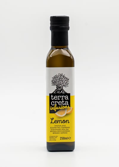 Terra Creta Infusions Lemon, Extra Virgin Olive Oil naturally infused with lemon